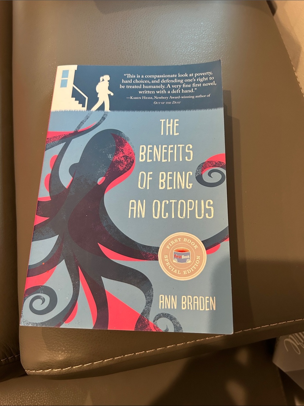 NWOT The Benefits of Being an Octopus by Ann Braden - Blue Cover